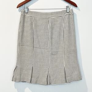 Ann Taylor Loft Polka Dot Pleated Pencil Skirt Size 6 Petite NWOT